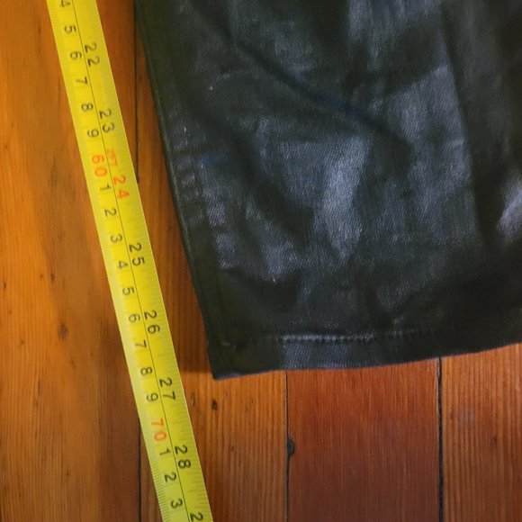 H&M Divided Black Waxed Jeans sz 4 - Picture 4 of 6